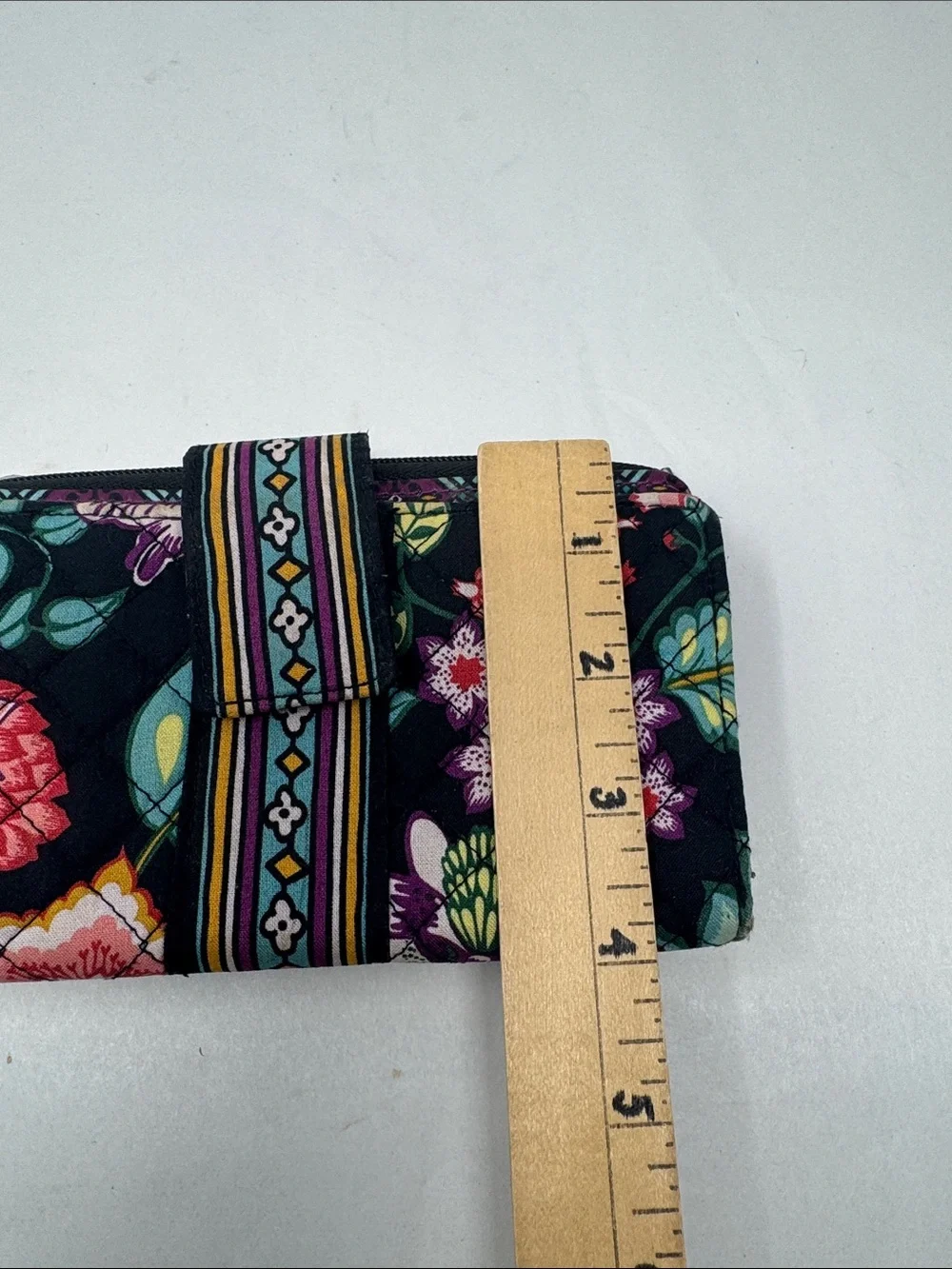 VERA BRADLEY ICONIC RFID COMBO WRISTLET IN THE VINES FLORAL WALLET QUILTED